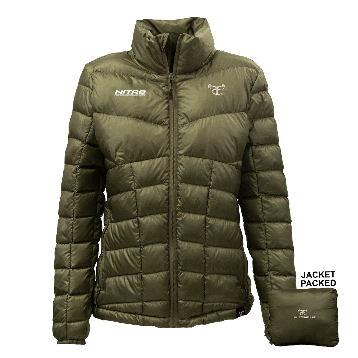 Nitro 32 - Ladies Lightweight Packable Down Jacket (OD Green)