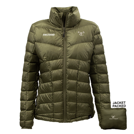 Nitro 32 - Ladies Lightweight Packable Down Jacket (OD Green)